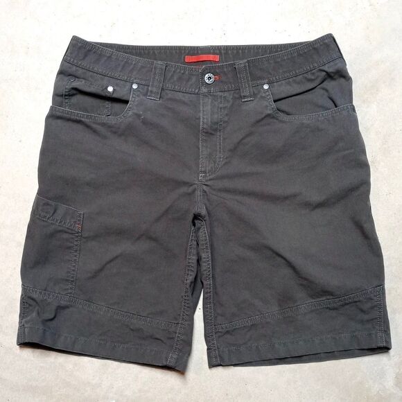 LL Bean Mens Shorts Size 35 Gray Cargo Canvas Casual Hiking Outdoor Camping - Picture 1 of 7